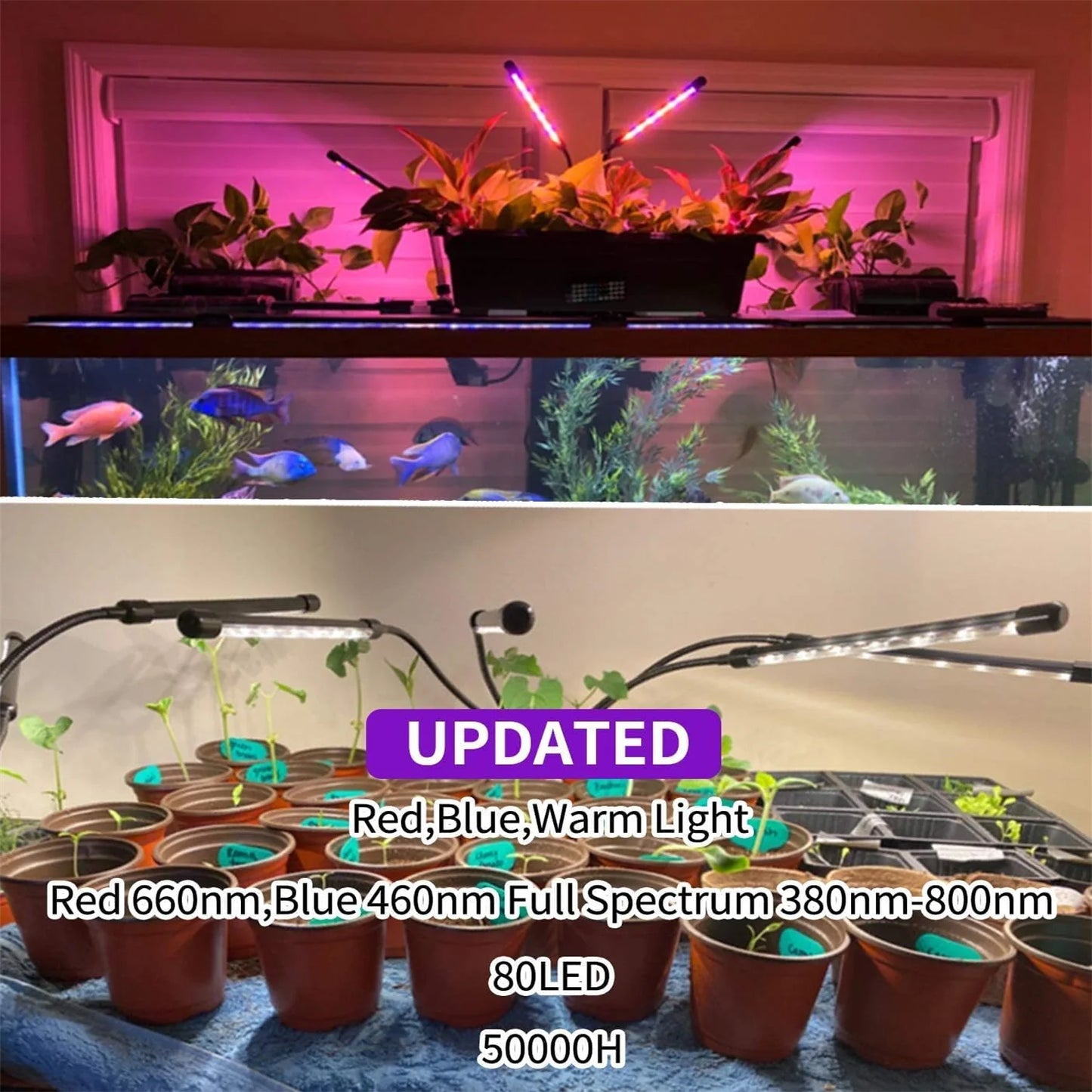 3 Colors LED USB Grow Light Phytolamp for Plants with Control Full Spectrum Fitolamp Lights Home Flower Seedling Clip Phyto Lamp