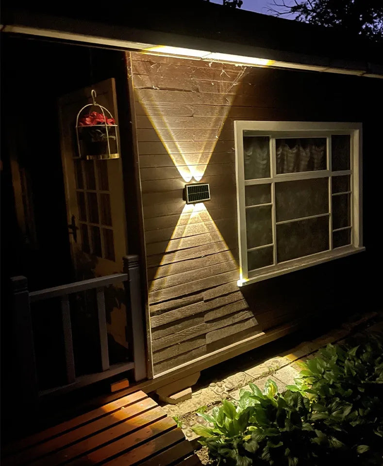 Solar Wall Lamp Led Outdoor Waterproof Decoration Garden Lamp Up And Down Luminous Lighting for Wall Porch Balcony Garden Street