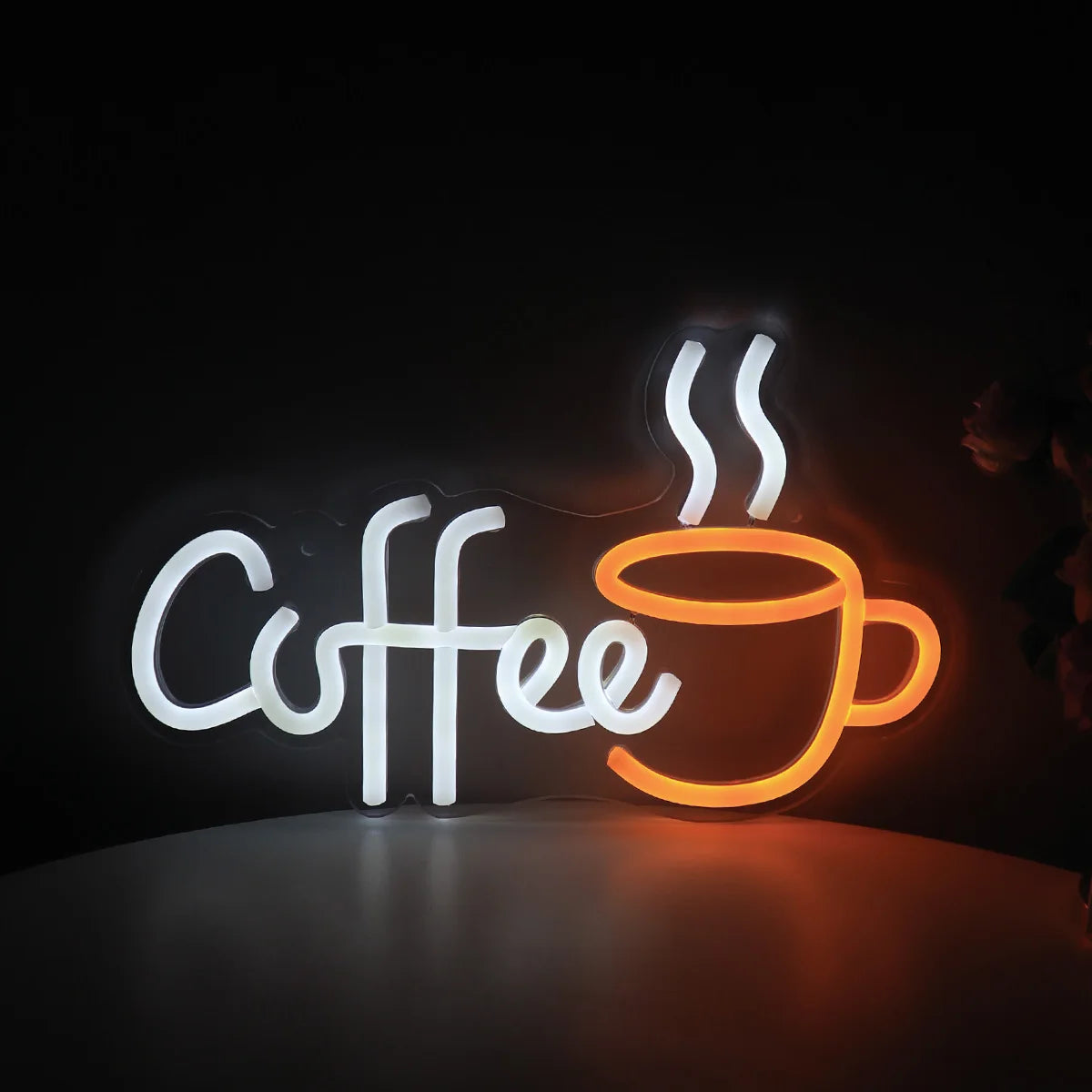 1PC Coffee With Cup LED Neon Art Sign Light For Party Room Pub Club Milk Tea Coffee Shop Wall Decoration Gifts 11.1''*6.73''