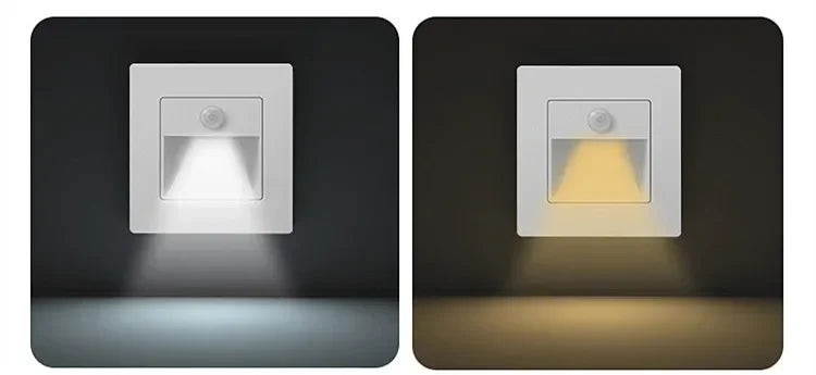 PIR Motion Detector Sensor Led Stair Light Infrared Human Induction Lamp Recessed Steps Ladder Staircase Bedroom Night Light