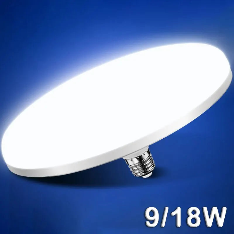 LED Bulb 220V E27 Base Household Energy Saving Lamp 30W/50W Indoor Lighting Flying Saucer Light 6500K Ceiling Lamp Garage Light
