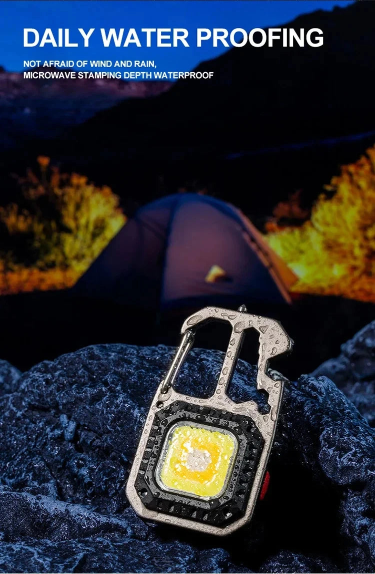 Xiaomi MIJIA LED Keychain Flashlight Outdoor Camping COB Work Light Emergency Lighting With Window Hammer Bottle Opener Lamp