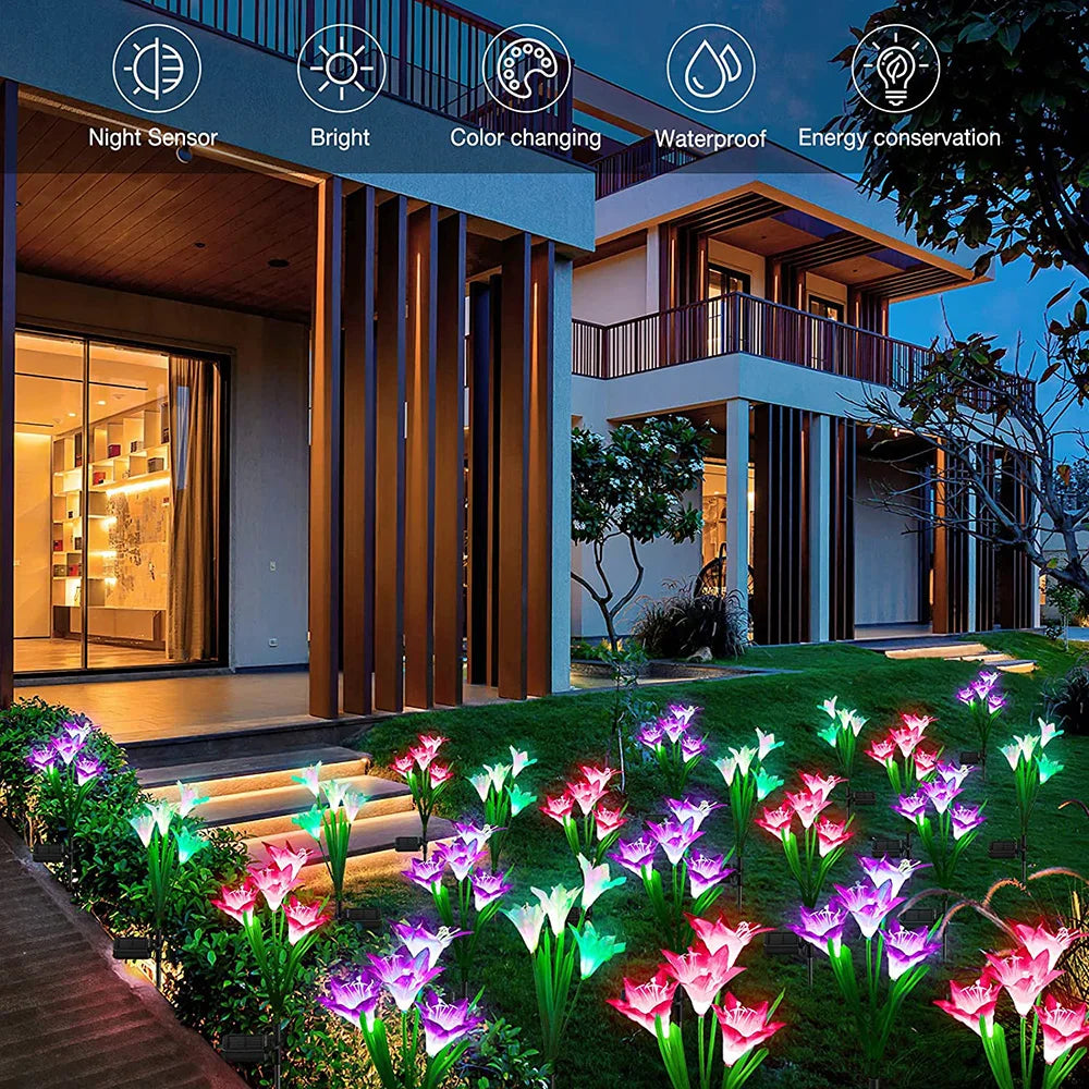 8/10LED Solar Light Outdoor Waterproof Garden Decoration Landscape Lights Firefly Garden Lamp Courtyard Garden Decor