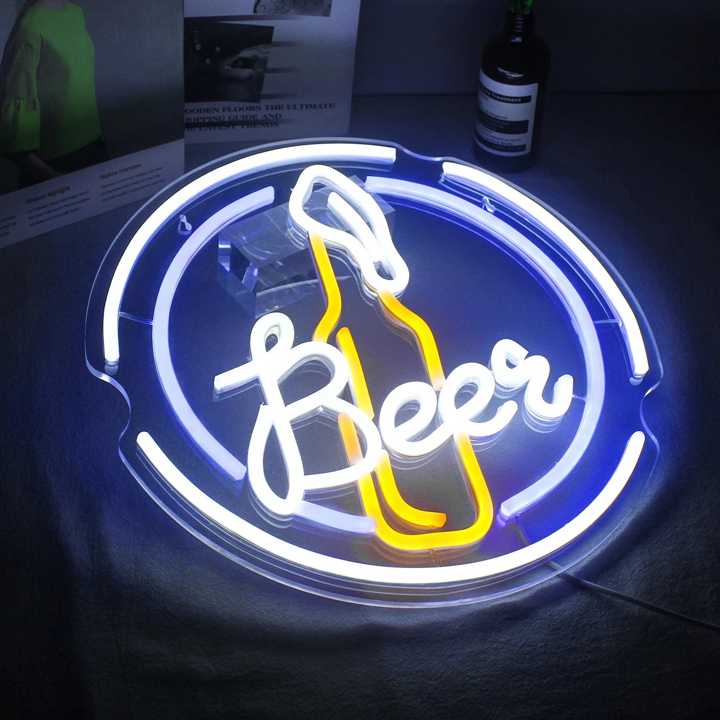 Beer Time Led Neon Sign Shop Bar Restaurant Hotel Decorative Light Neon Bedroom Wall Kitchen Personalized Decor Night Light USB