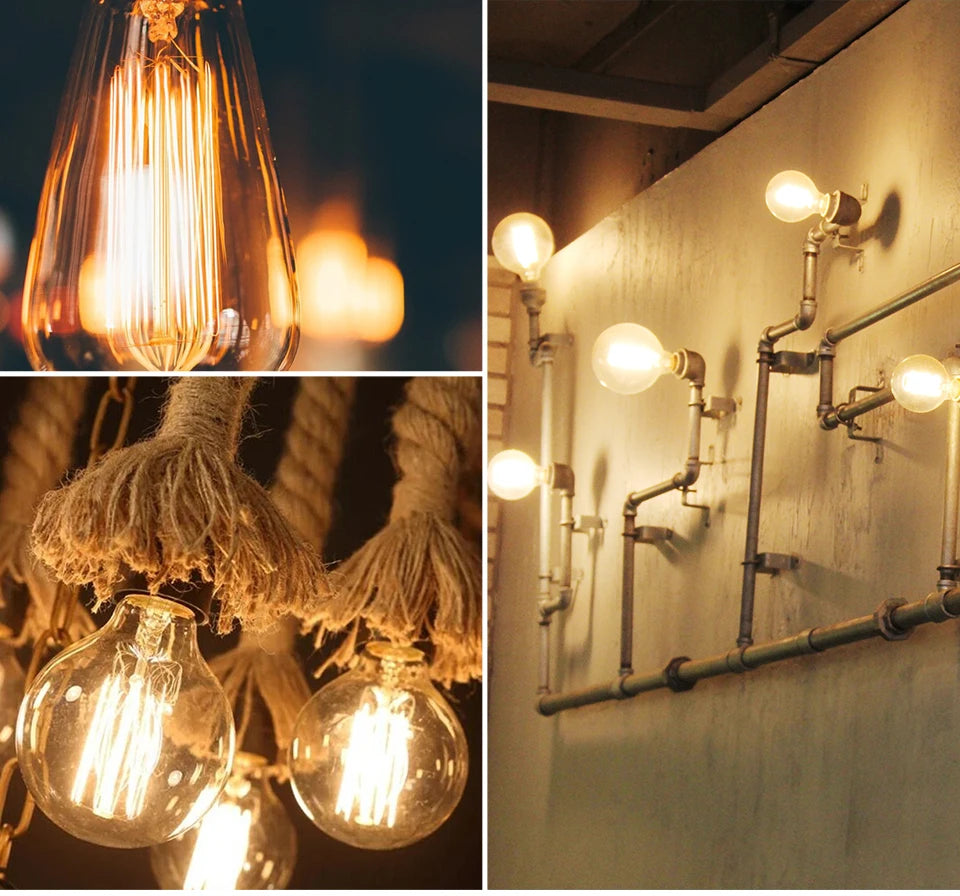 Retro Edison Bulb E27 220V 40W ST64 G80 G95 G125 Ampoule Vintage Edison Bulb Incandescent Lamp Filament Light Bulb Home Decor