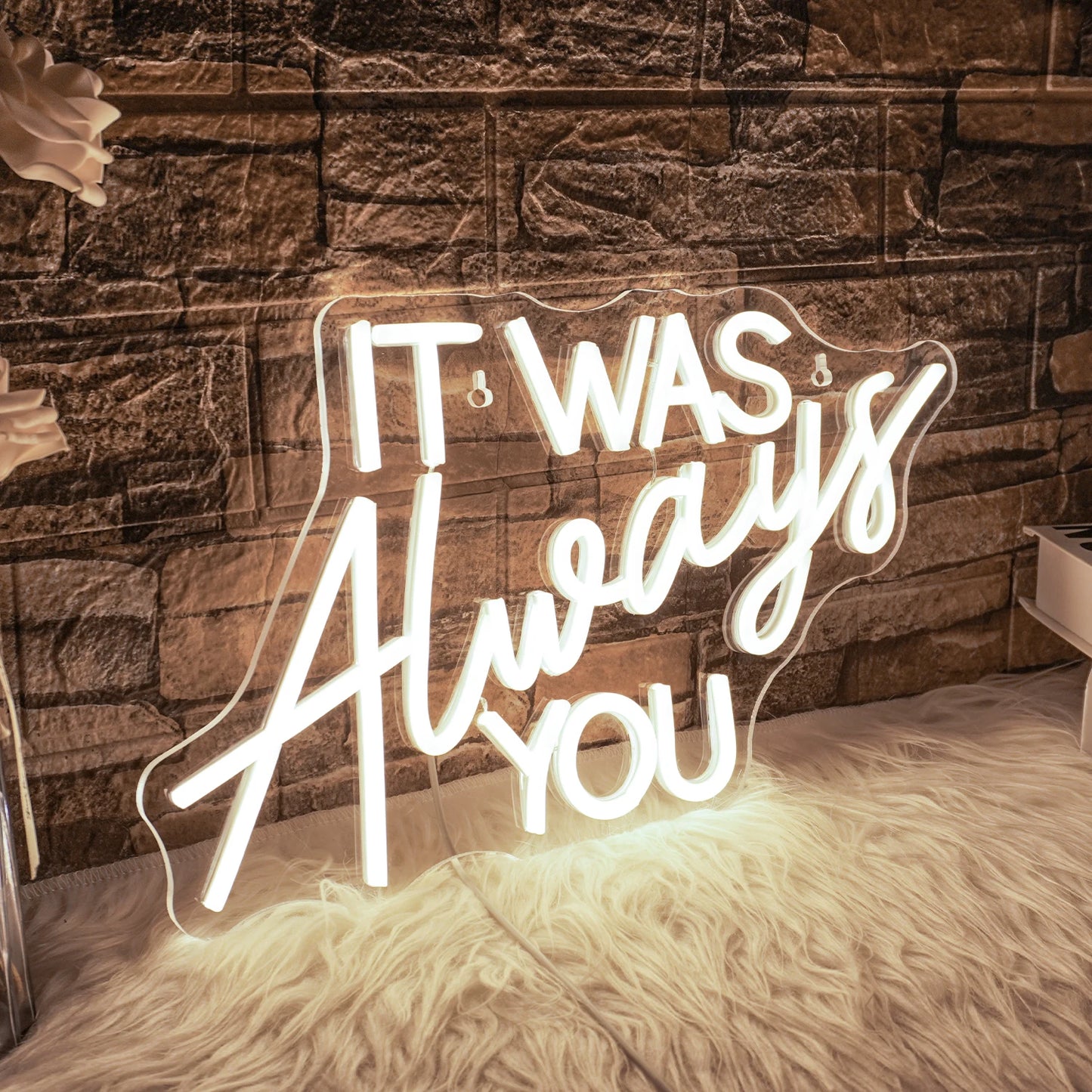 It Was Always You Neon Signs LED Wedding Boda Party Romantic Sign Lights Bedroom Room Decor Art Wall Oh Baby Decoration Lamp