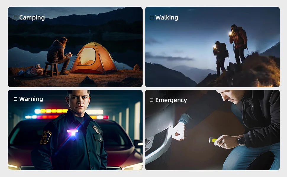 Warsun LED Keychain Flashlight 800Lm Portable Mini Torch Light Pocket Lantern Flood Work Light With Magnet