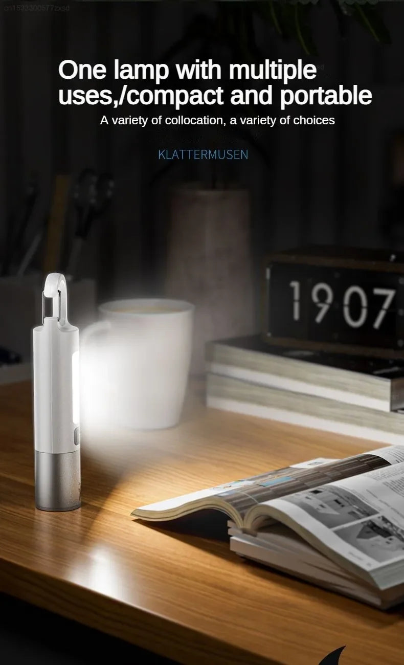 Xiaomi Outdoor Flashlight Portable Strong Light Variable Focus with Floodlight Side Lights Mini Flashlight Lamp High Brightness