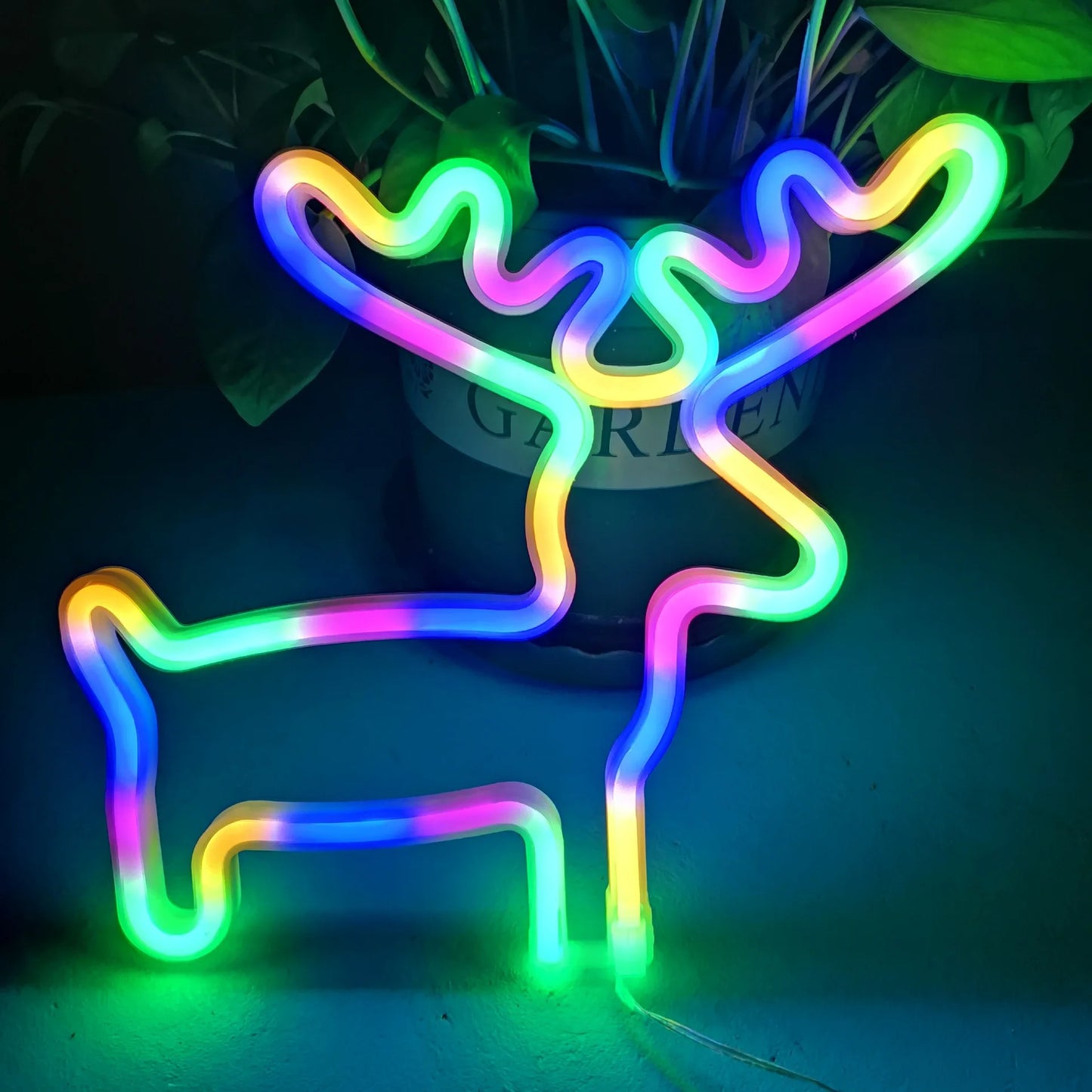 Christmas Tree Neon Light Signs USB Powered LED Neon Lights Christmas Festival Decoration Ornaments Holiday Lights Wall Decor