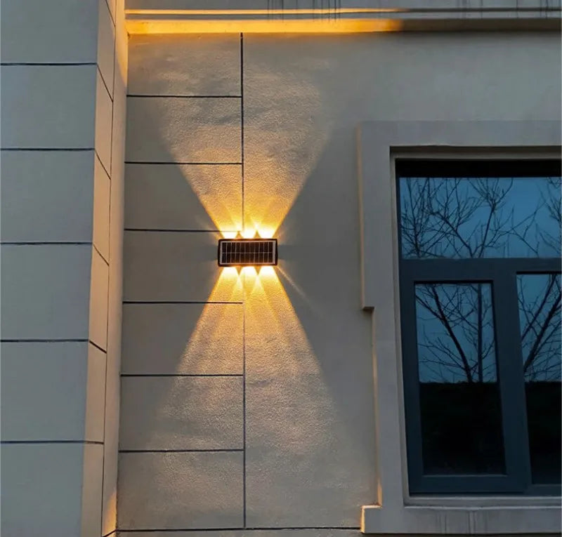 Solar Wall Lamp Led Outdoor Waterproof Decoration Garden Lamp Up And Down Luminous Lighting for Wall Porch Balcony Garden Street