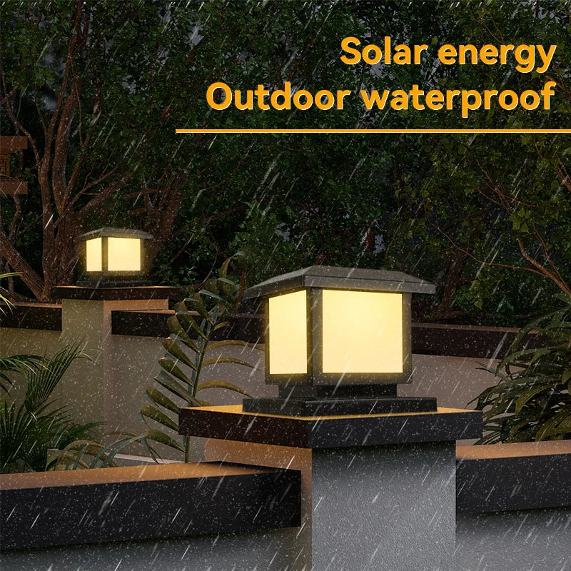Solar Lights Outdoor Pillar Lamp Room Decor Vintage Led Home & Garden Parking Lot And Corridor Aisle Solar Waterproof Lighting