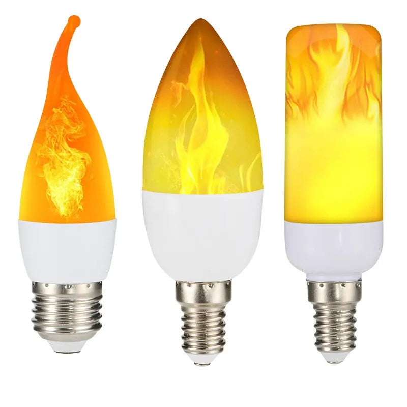 The latest E27 LED flame bulb Fire E14 Corn bulb Flicker LED light Dynamic flame effect 3W 5W 9W 85V-265V for home lighting