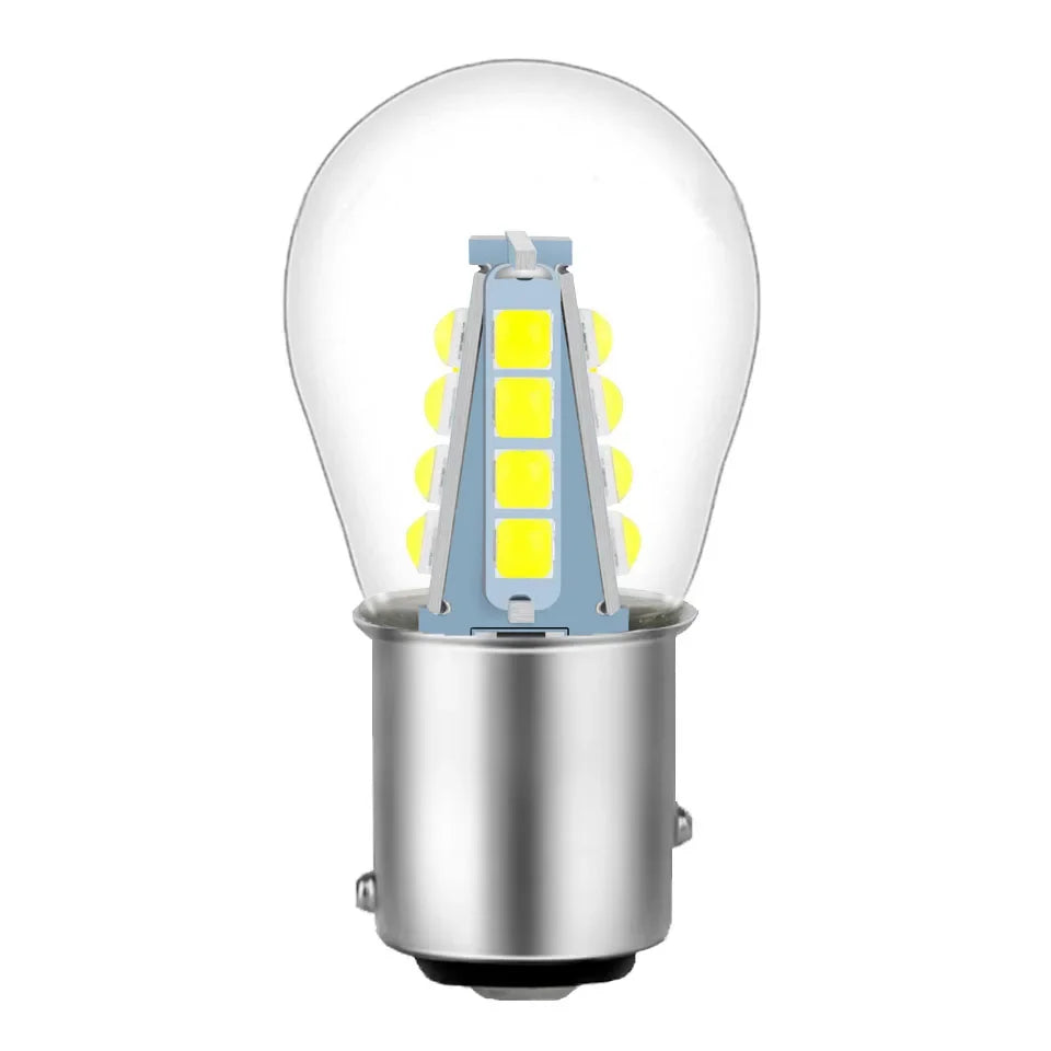 8/16 3030 chips led P21 5W bay15d car light S25 1157 auto vehicle reverse turning signal bulb lamp DRL white 6000K 12v 24v