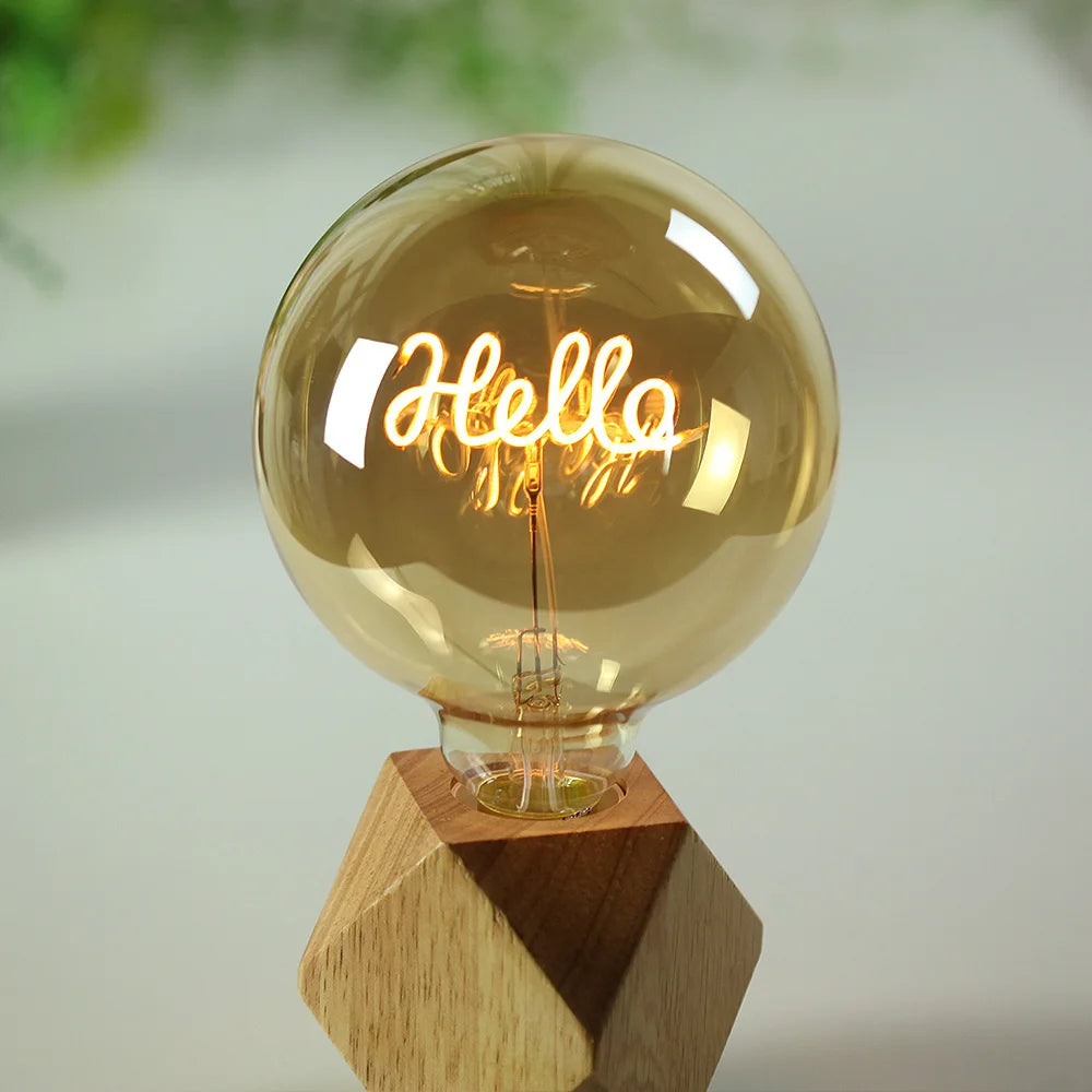 TIANFAN Led Bulbs Vintage Light Bulb Big Globe Alphabet Filament 4W Dimmable 110V 220V Edison Bulb Decorative Light Bulb