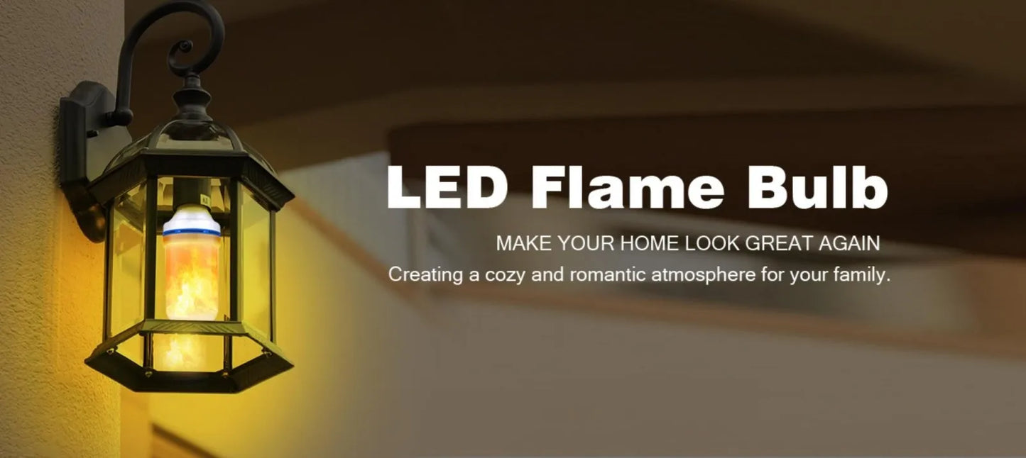 LED E27 Flame Bulb Fire lamp Corn Bulb Flickering Blue Circle LED Light Dynamic Flame Effect 12W 110V-220v for Home Lighting