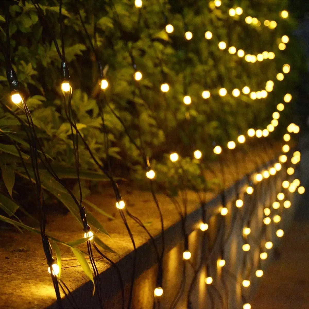 Solar Powered Net Light Mesh Fairy Lights Waterproof Garland With 8 Modes Timer Christmas Decorations For Home 3M X 2M,Holiday