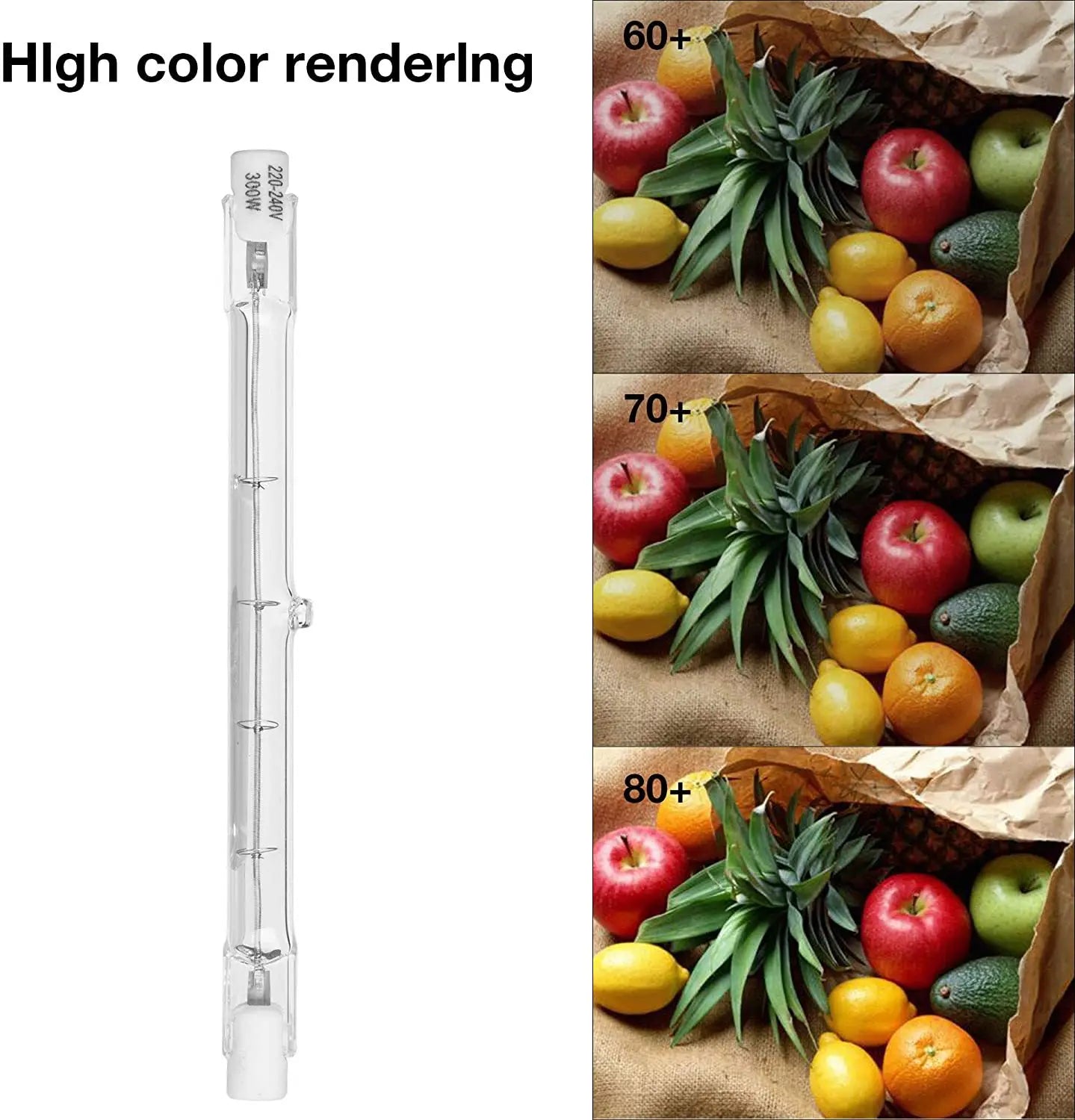 10 Pcs 300W 400W 1000W High Power Halogen Lamp R7S Glass Tube Tungsten filament lamp Light Bulb AC110V 220V Floor Flood Lamps