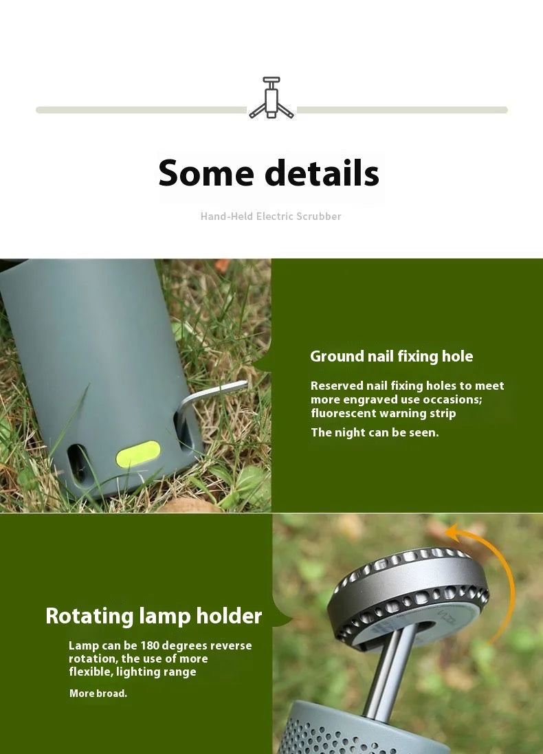 Telescopic Camping Light 10000mAh Portable Lanterns LED Adventure Hiking Fishing Tents Campsite Ambiance Lamp with Magnet Tripod