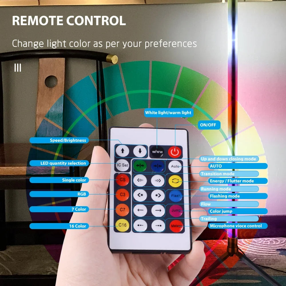 LED Floor Lamp Living Room RGB+WW+CW for Room Decoration USB Power Supply Nordic Houses Decoration RGB Atmosphere Floor Lights