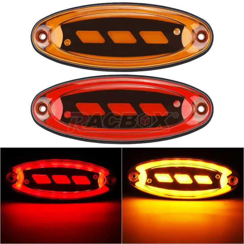 LED Side Marker Lights Clearance Tail Brake Indicator Turn Signal Warning Taillight 12V 24V for Truck Trailer Tractor Lorries