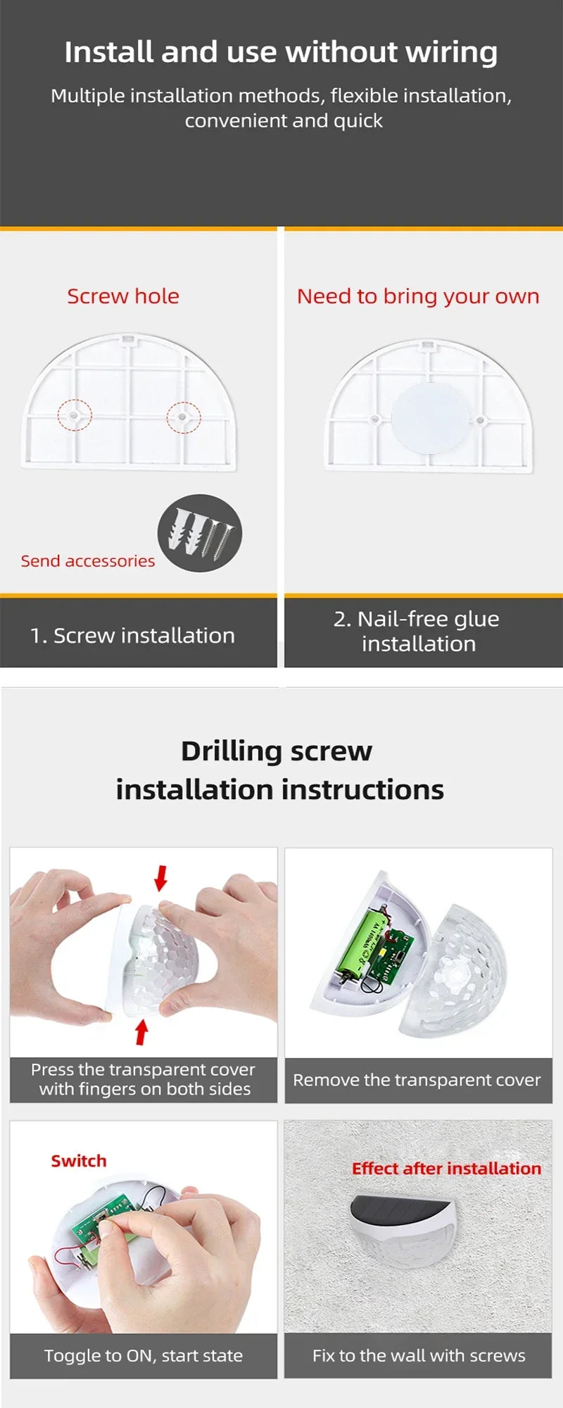 10Pack LED Solar Light Outdoor Wall Lamps Energy Garden Lamps Waterproof Solar Fence Lamp Christmas Decoration Festoon Led Light