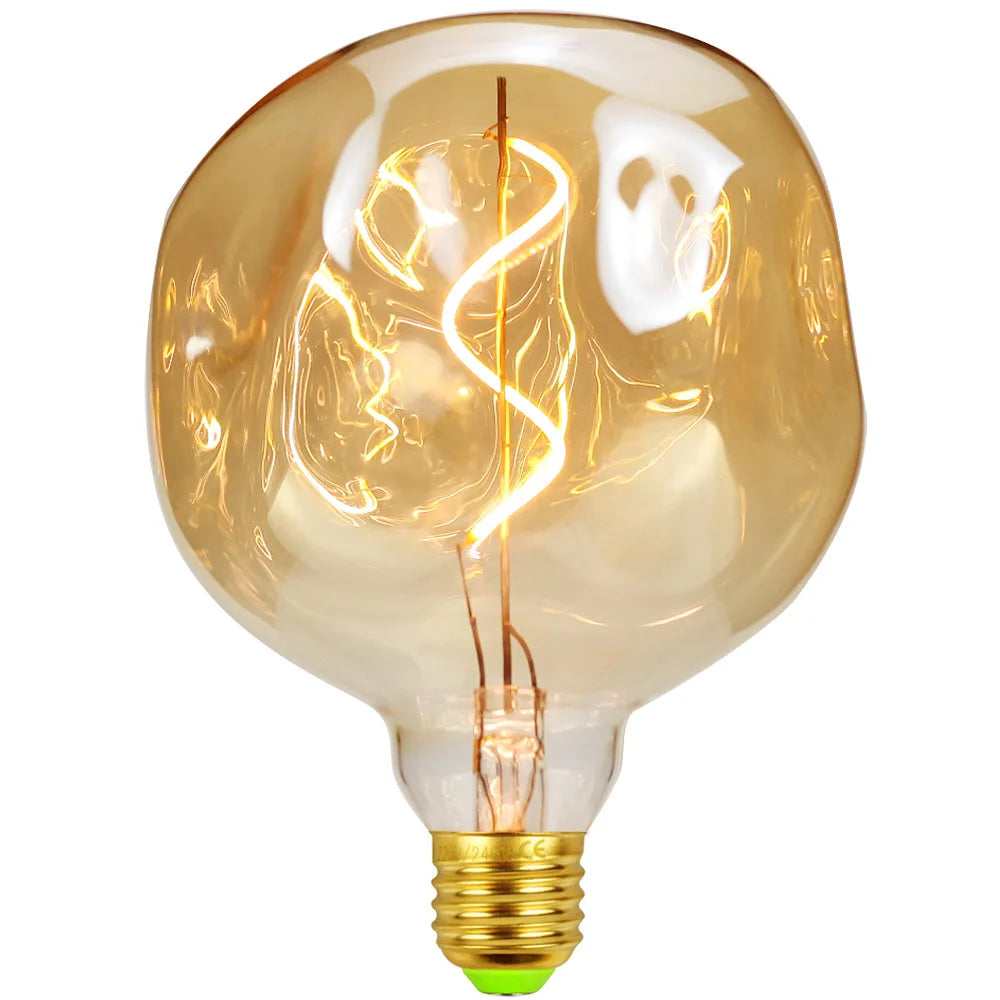 TIANFAN Vintage Led Bulb G125 Special Shaped Big Stone 4W Dimmable 110V 220V E26 E27 Decorative Edison Bulb