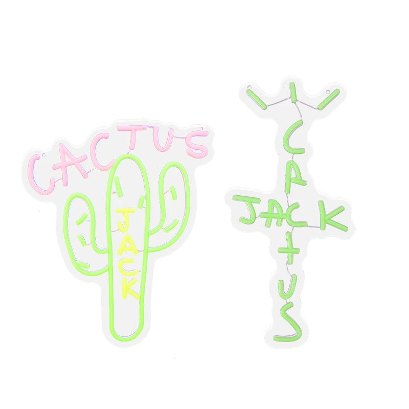 UponRay Cactus Jack LED Neon Sign For Bedroom Wall Decor Neon Light, For Office Man Cave Beer Bar Pub Christmas Birthday Party