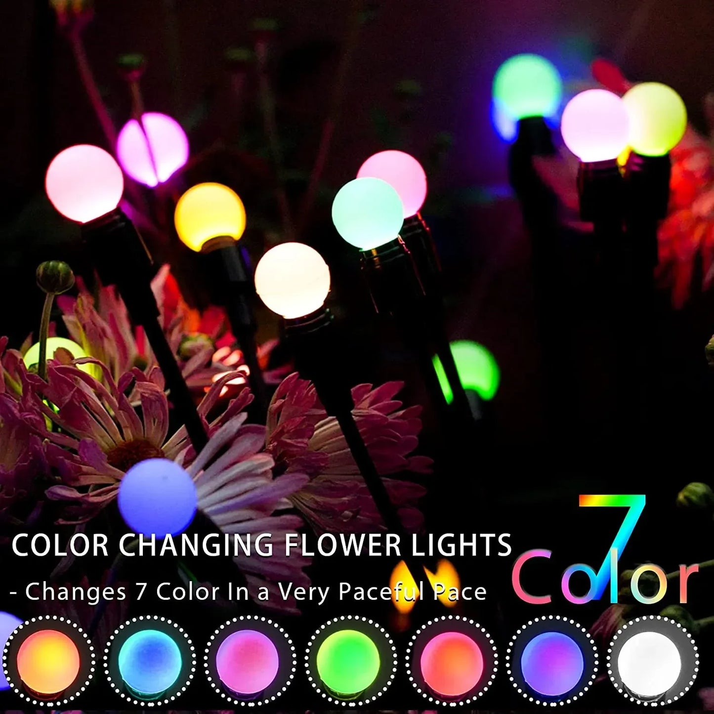 1/4/8/12Pack Outdoor LED Solar Lights Waterproof Starburst Firefly Lights Lawn Garden Lamp for Path Landscape Decorative Lights
