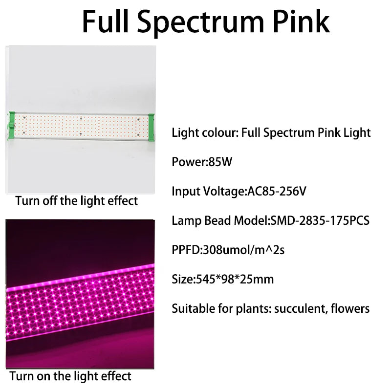 85W Full Spectrum Plant Growth Lamp LED Grow Light With Samsung LM281B For Indoor Greenhouse Hydroponics Plant Flower Seeding