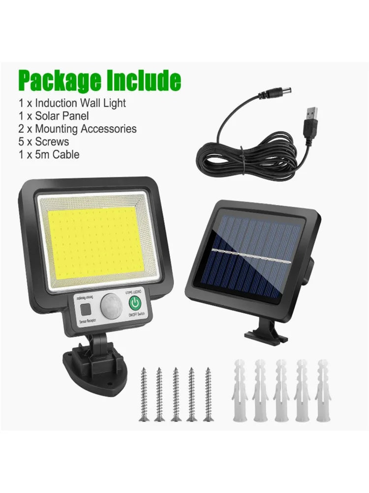Usb Solar Street Lights Outdoor Solar Lamp Waterproof Motion Sensor Security Lighting For Garden Patio Path Yard