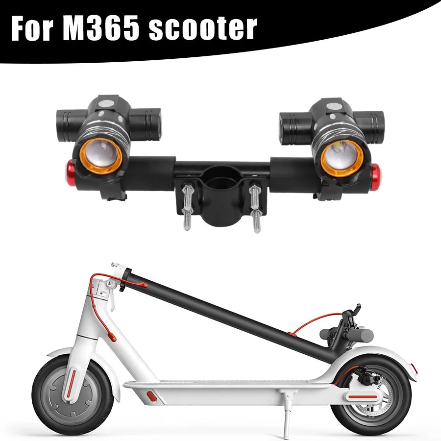 LED Lamps For Xiaomi M365 pro pro2 Headlight Zoomable for Segway Ninebot MAX G30 G30D Electric Scooter 3 Flashlight Lamp