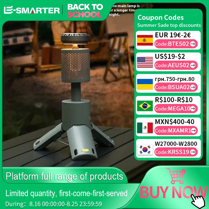 Telescopic Camping Light 10000mAh Portable Lanterns LED Adventure Hiking Fishing Tents Campsite Ambiance Lamp with Magnet Tripod