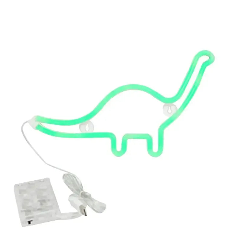 Dinosaur Shape Design Neon Sign Night Light Room Wall Decorations Home LED Night Light Home Christmas for Boys Lamp