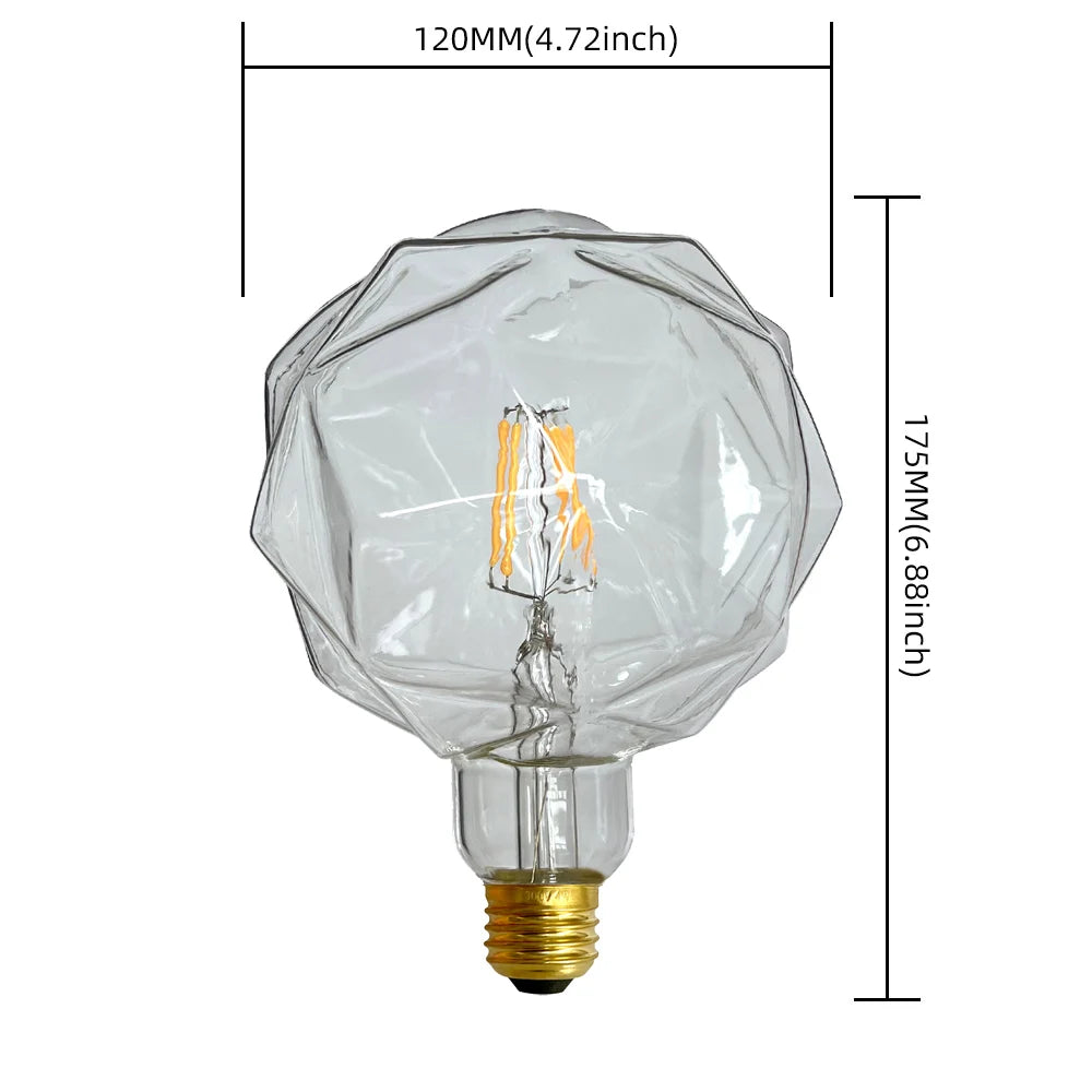 TIANFAN Specialty Decorative Vintage Led Bulb Gaint Big Led Bulb G125 Lotus 4W 220-240V E27 Edison Style 2700Kelvin Warm
