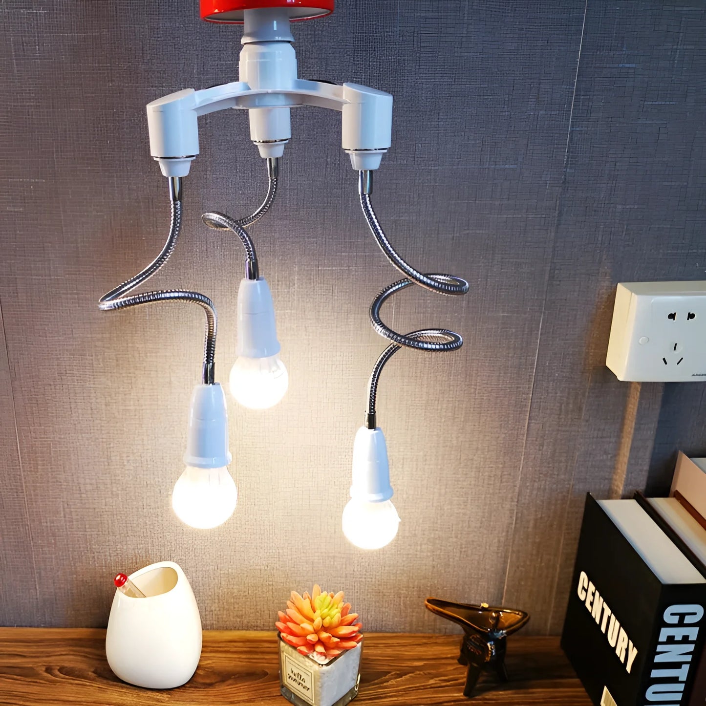 E27 LED Bulb Lamp Holder 3 in 1/4 in 1/5 in 1/ 6 in 1 85-265v E27 Base Socket Splitter LED Lamp Socket Light Bulb Adapter Holder