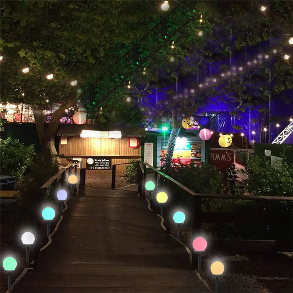 Garden Hanging Solar Light Round Ball Light With Butterfly Waterproof Metal Weaving Hanging Lamp Home Decorative Nightlight