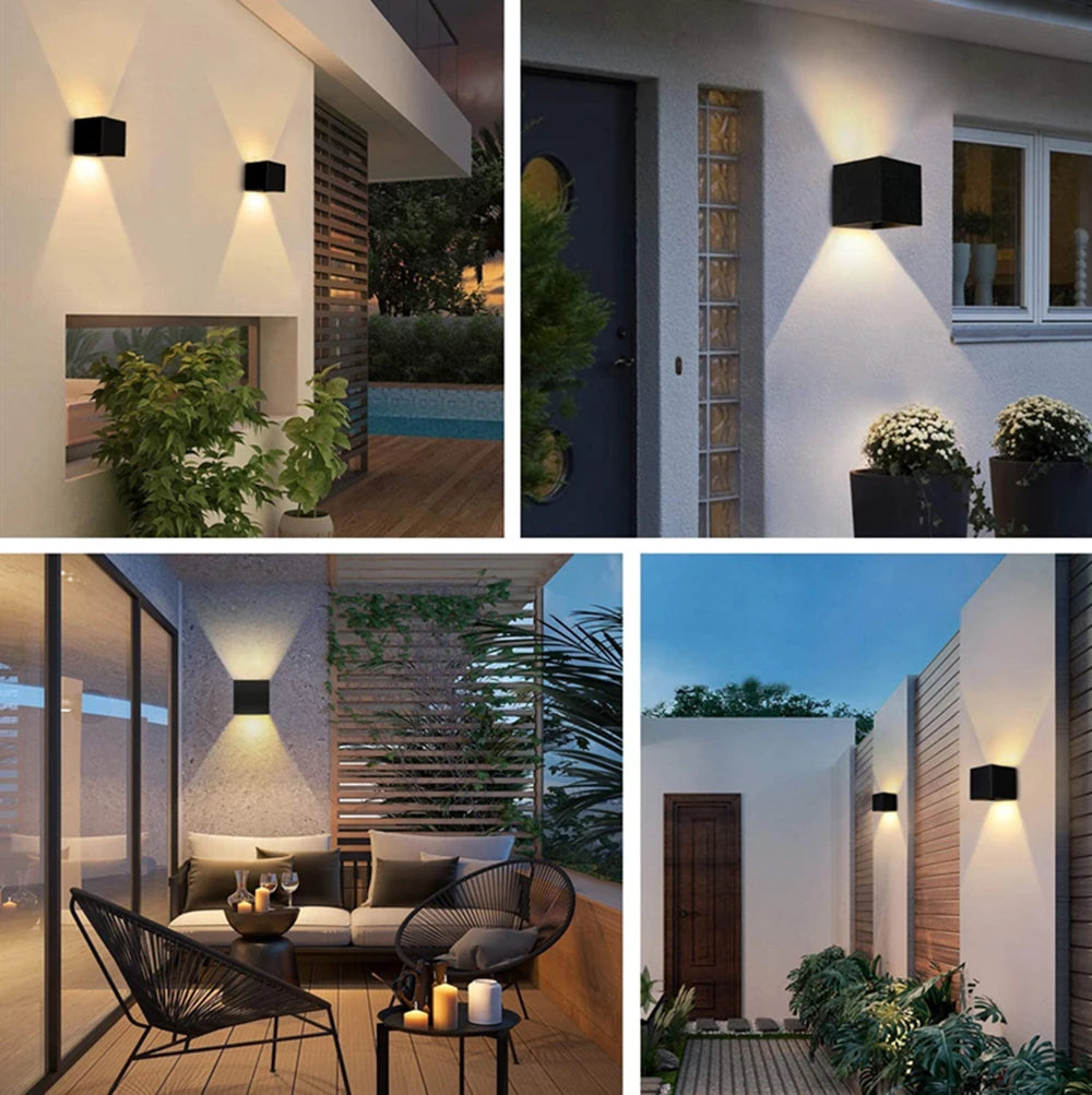 Led Wall Lamp Outdoor Indoor Waterproof IP 65 Surface Mounted Modern Simple LED Up and Down Wall Light Porch Garden 12W AC85-265