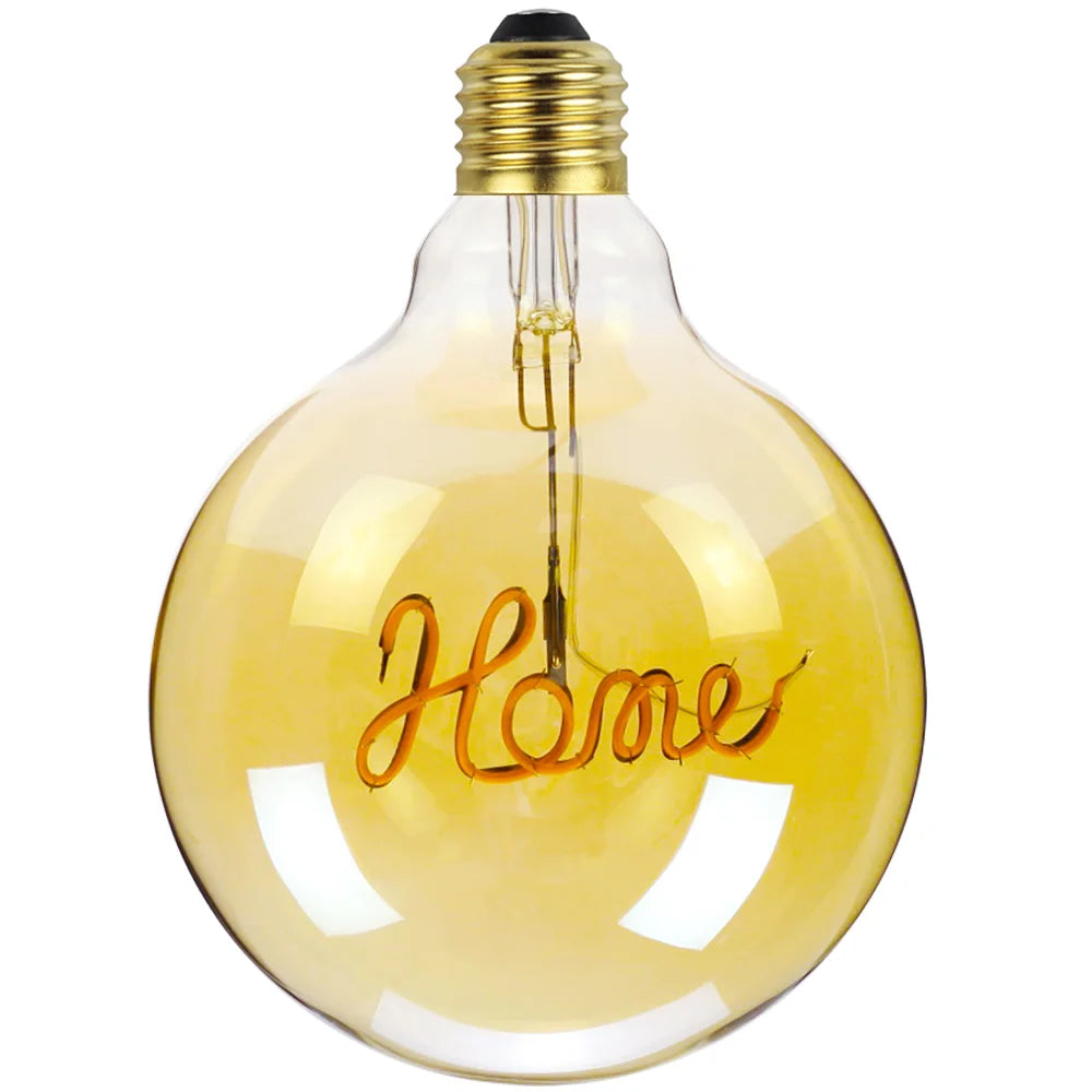 TIANFAN Led Bulbs Vintage Light Bulb Big Globe Alphabet Filament 4W Dimmable 110V 220V Edison Bulb Decorative Light Bulb