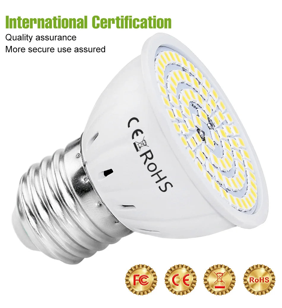 GU10 LED Light Bulb MR16 Spotlight E27 Ceiling Lamp AC220V Living Room GU5.3 Indoor E14 Home Bedroom Soft Lighting B22 Cool/Warm