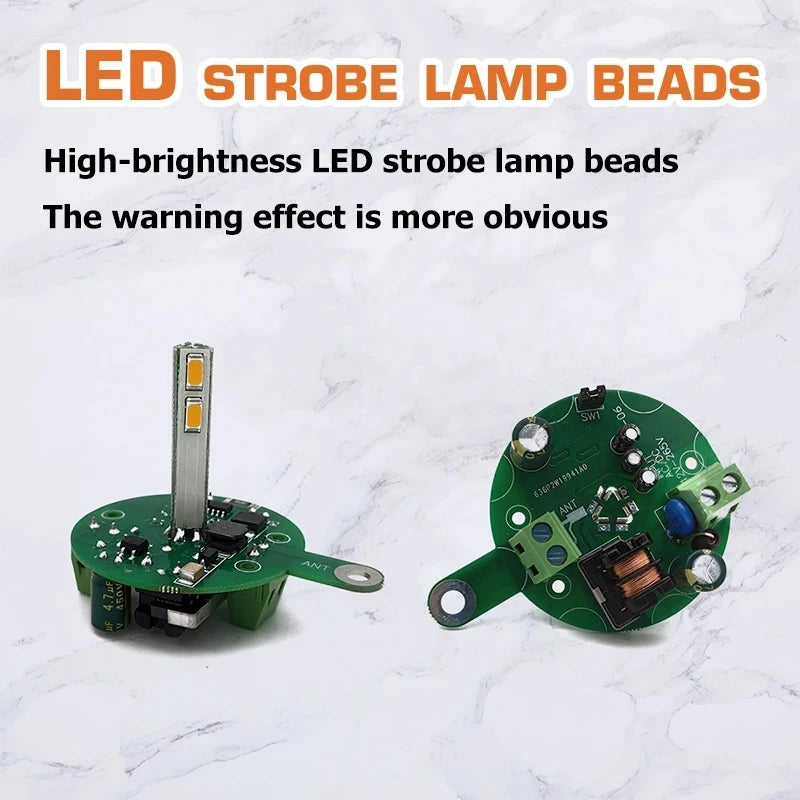 Universal 12V 24V 220V Outdoor LED Signal Alarm Light Strobe Flashing Light Wall Mount Emergency Warning Lamp for Gate Opener