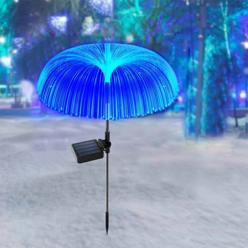 Solar Garden Lights Outdoor Waterproof 7 Color Changing Double Jellyfish and Star for Christmas Yard Garden Decor