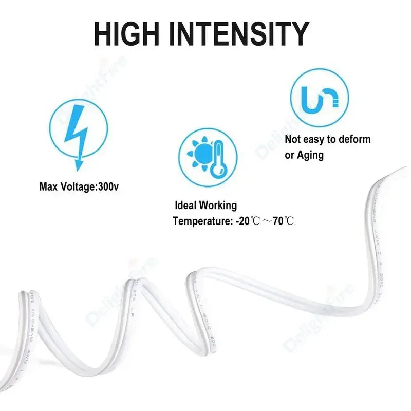 2Pin LED Strip Cable 26 24 22 20 18 AWG 12V Electrical Wire Flexible Flat Cable For 3528 5050 Single Color LED Strips Lamp Bulb
