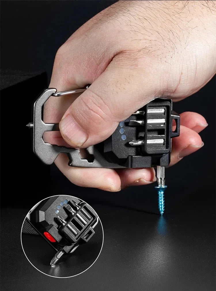 Xiaomi MIJIA LED Keychain Flashlight Outdoor Camping COB Work Light Emergency Lighting With Window Hammer Bottle Opener Lamp