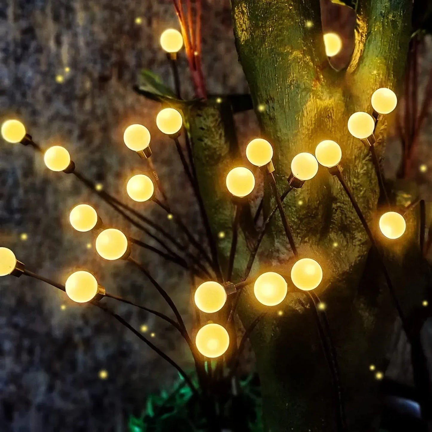 1/4/8/12Pack Outdoor LED Solar Lights Waterproof Starburst Firefly Lights Lawn Garden Lamp for Path Landscape Decorative Lights