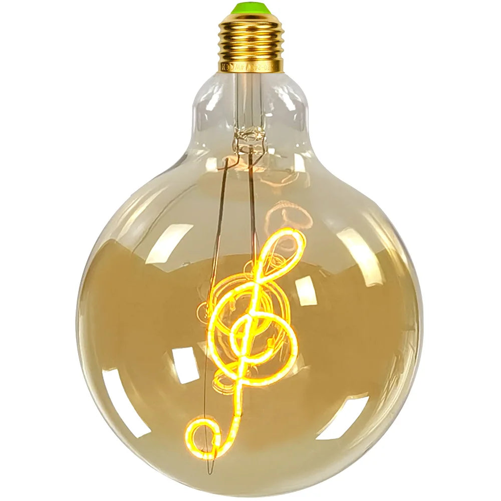 TIANFAN Vintage Led Bulb G125 Big Globe Alphabet Love Home Drem Hello 110V 220V E26 E27 Decorative Edison Bulb Pendant Bulb
