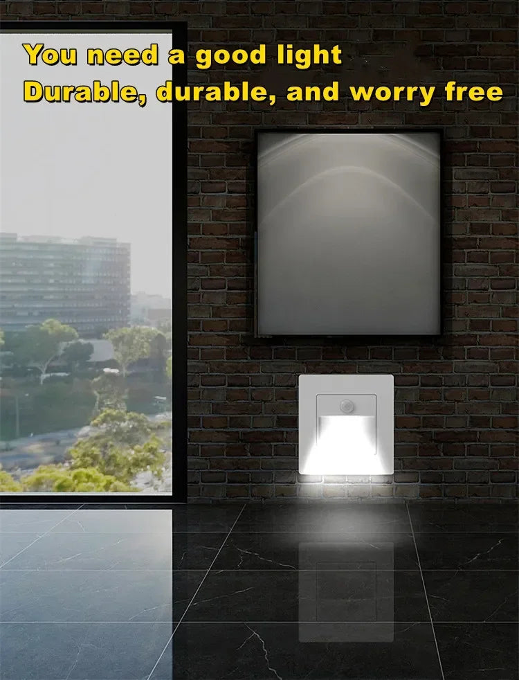 PIR Motion Detector Sensor Led Stair Light Infrared Human Induction Lamp Recessed Steps Ladder Staircase Bedroom Night Light
