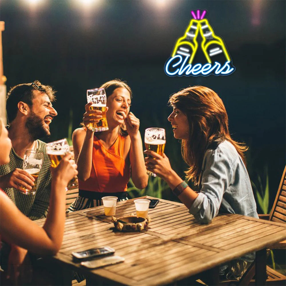Beer Time Led Neon Sign Shop Bar Restaurant Hotel Decorative Light Neon Bedroom Wall Kitchen Personalized Decor Night Light USB