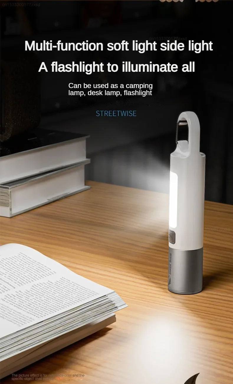 Xiaomi Outdoor Flashlight Portable Strong Light Variable Focus with Floodlight Side Lights Mini Flashlight Lamp High Brightness