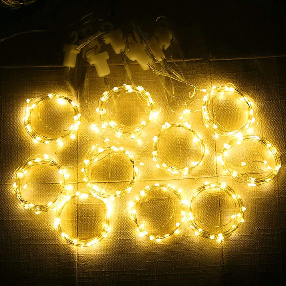 3Mx3M 300LED USB Curtain Light Warm White for Bedroom Remote 8 Modes Hanging Window Fairy Lights for Home Decoration