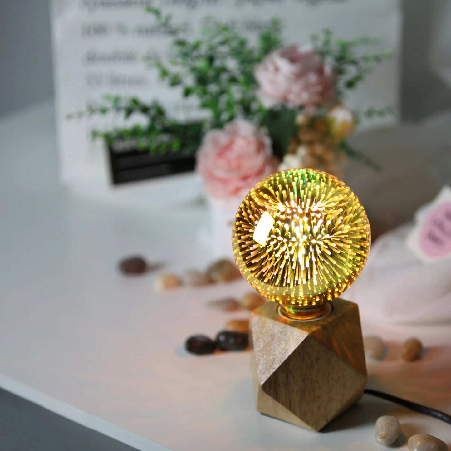 TIANFAN Vintage Led Bulb G95/G30 Edison Bulb 4W 3D Effective AC85-265V E27 Firework Decorative Light Bulb Yellow Warm